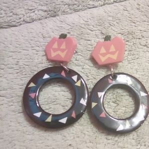 Halloween pumpkin earrings
